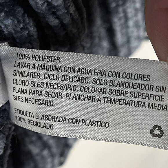 A New Day Plush L Chenille Longline Dusty Blue Gray Open Cardigan Sweater - Picture 7 of 7